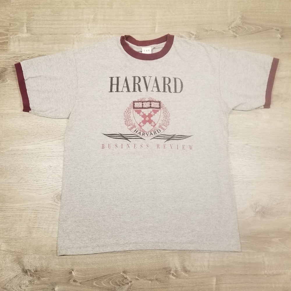 Vintage 90s Harvard Business CGD Single Stitch T-Shirt Mens XL Made In USA